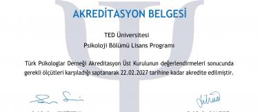 TEDÜ Psikoloji-Akreditasyon