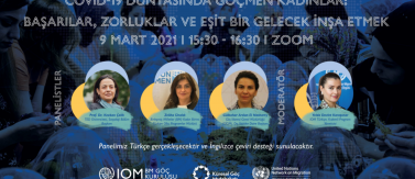 Prof. Dr. Kezban Çelik at the Event of IOM Turkey's '' Migrant Women in COVID-19 World ''