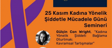 Dr. Gülçin Con Wright's Speech for the International Day for the Elimination of Violence Against Women